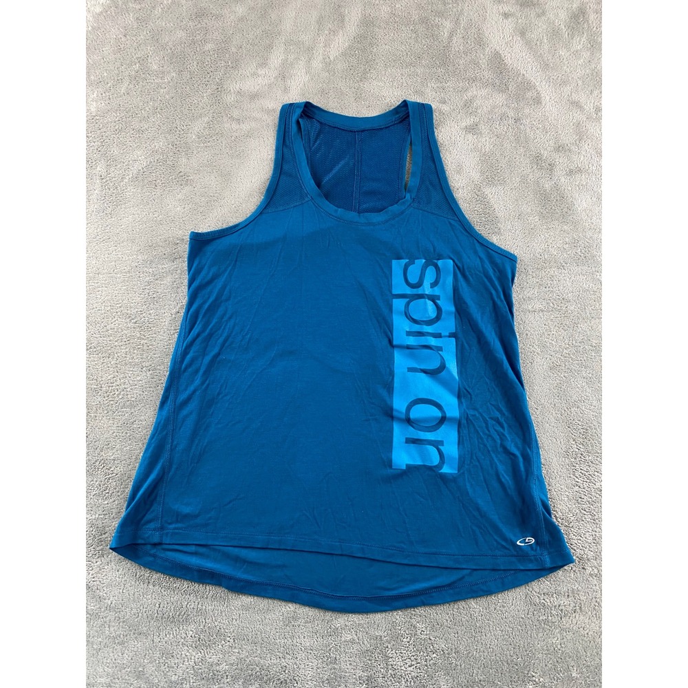 Champion C9 Womens Blue Spin On Graphic Racerback Mesh Activewear Tank Top M